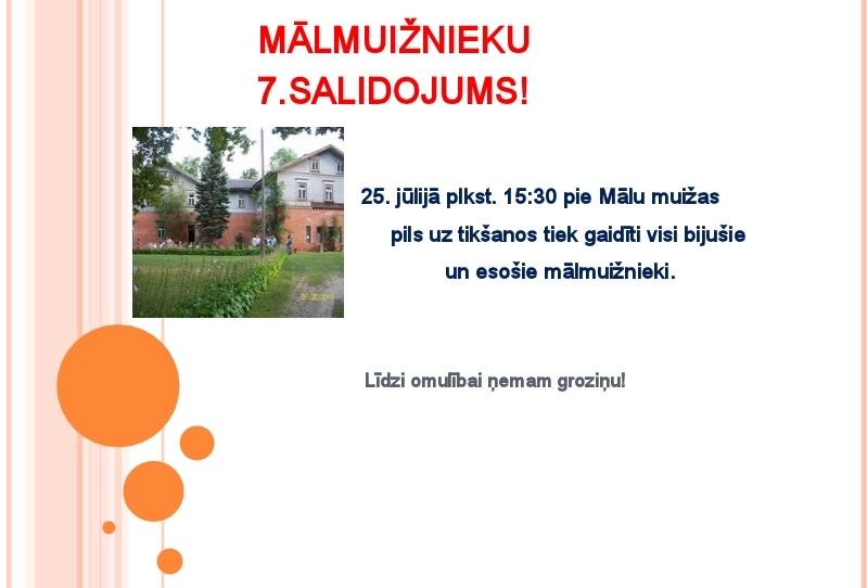 Mālmuižnieku 7.salidojums!